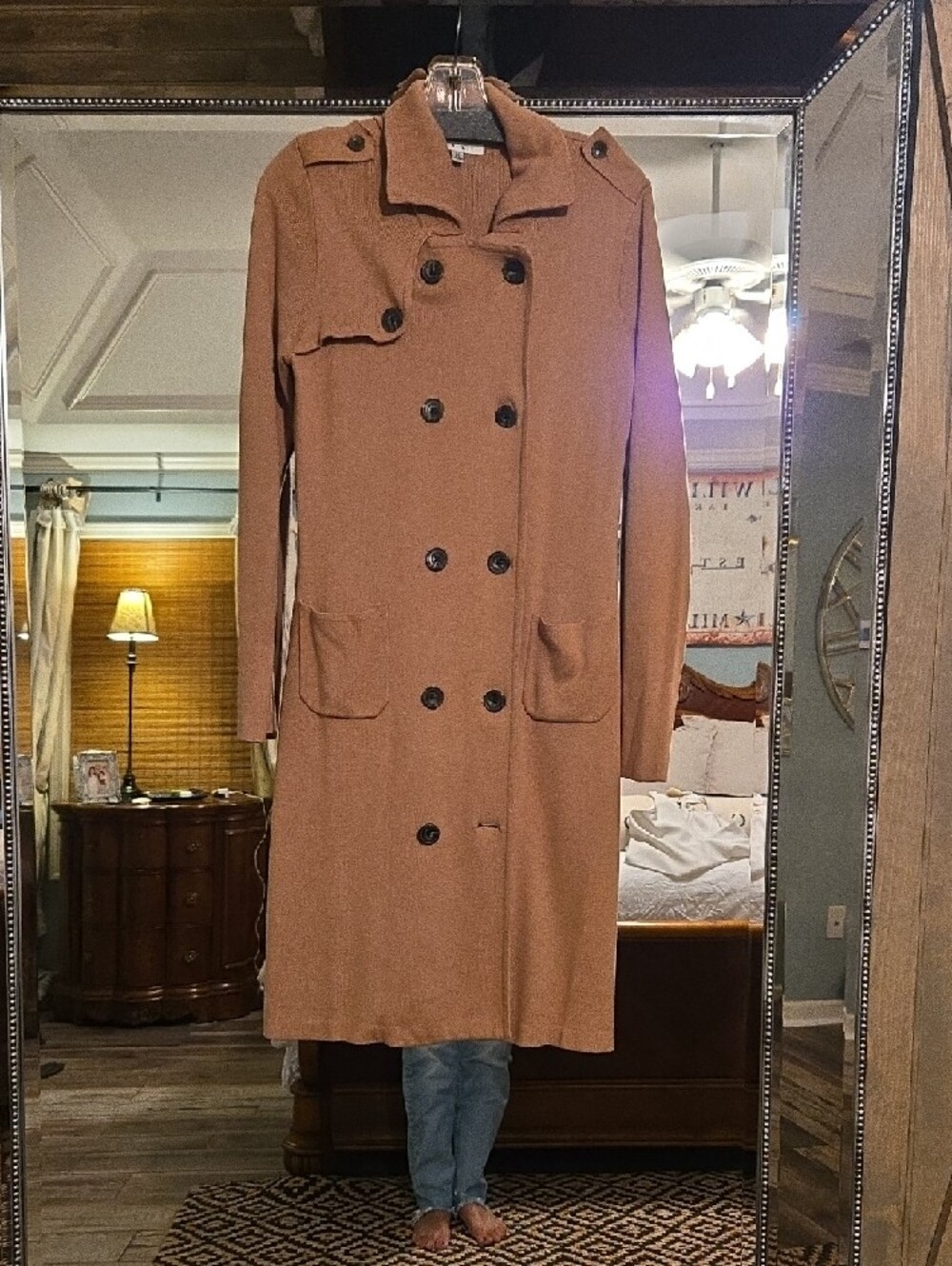 CAbi French Trench Sweater
